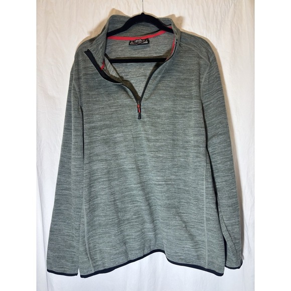 Avalanche Outdoor Supply Gray 1/4 Zip Fleece‎ Pullover - Men's XL F7 - Picture 1 of 6